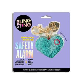 blingsting.com Personal Alarm Confetti Glitter Heart Safety Alarm | 2 Pack