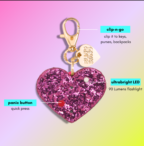 blingsting.com Personal Alarm Heart Safety Alarm