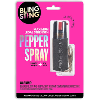 blingsting.com Safety Keychain Glitter Pepper Spray | 2 Pack