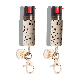 blingsting.com Safety Keychain Modern Cheetah Fashion Pepper Sprays | 2 Pack