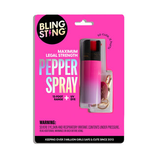 blingsting.com Safety Keychain Pink & Lavender Ombre Pepper Spray