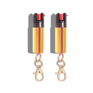 blingsting.com Safety Keychain Solar Holographic Pepper Spray | 2 Pack