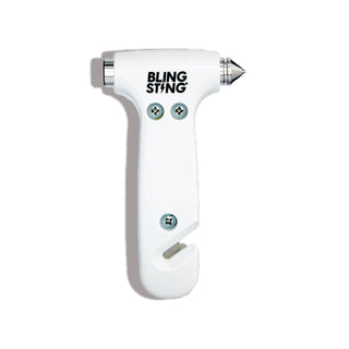 blingsting.com Car Safety Metallic White Car Escape Hammer & Window Breaker