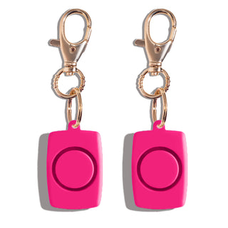 blingsting.com Mini Alarm Pink Soft Touch Mini Safety Alarm | 2 Pack