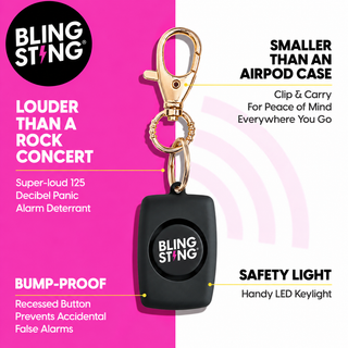 blingsting.com Mini Alarm Soft Touch Mini Safety Alarm