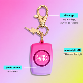 blingsting.com Mini Alarm Soft Touch Mini Safety Alarm