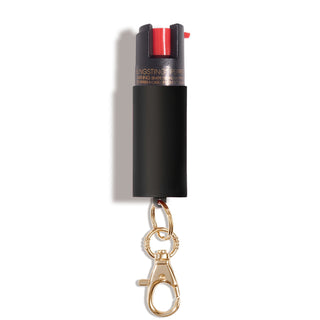 blingsting.com Safety Keychain Black Soft Touch Pepper Spray