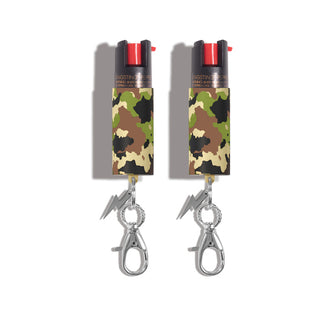 blingsting.com Safety Keychain Green Camo Camo Pepper Sprays | 2 Pack