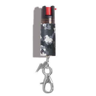blingsting.com Safety Keychain Grey Camo Camo Pepper Sprays