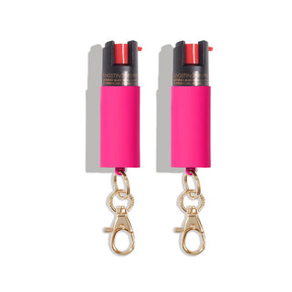 blingsting.com Safety Keychain Pink Soft Touch Pepper Spray | 2 Pack
