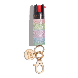 blingsting.com Safety Keychain Rainbow Glitter Glitter Pepper Sprays