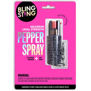 blingsting.com Safety Keychain Rhinestones Pepper Spray | 2 Pack