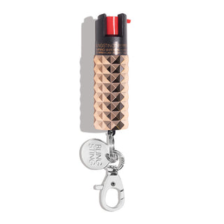 blingsting.com Safety Keychain Rose Gold Stud Studded Pepper Sprays