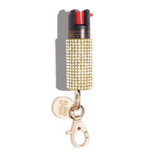 blingsting.com Safety Keychain Rosegold Rhinestone Rhinestones Pepper Sprays