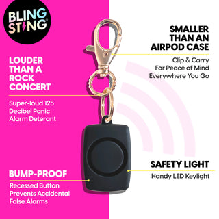 blingsting.com Safety Keychain Set 3-in-1 Starter Pack Self Defense Set