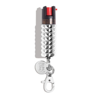 blingsting.com Safety Keychain Silver Stud Studded Pepper Sprays
