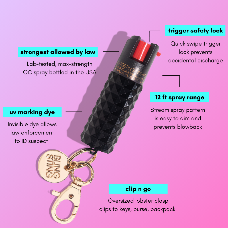 Studded Pepper Spray Pack Self-Defense for Women