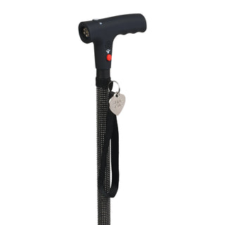 blingsting.com Walking Cane Gunmetal Mink Personal Safety Cane